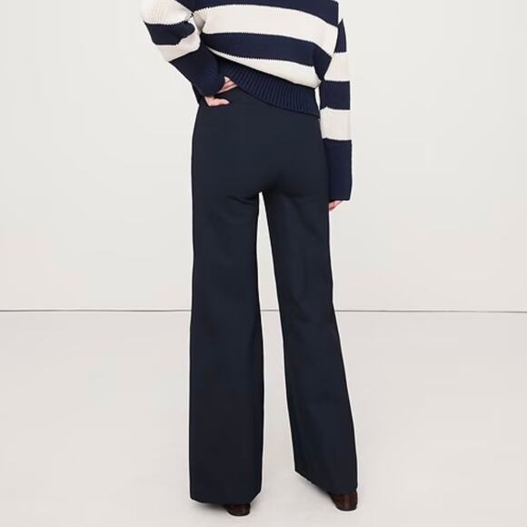 Banana Republic Wide Leg Everywhere Ponte Pant Hyper Navy Blue XL 603873 - Picture 2 of 12